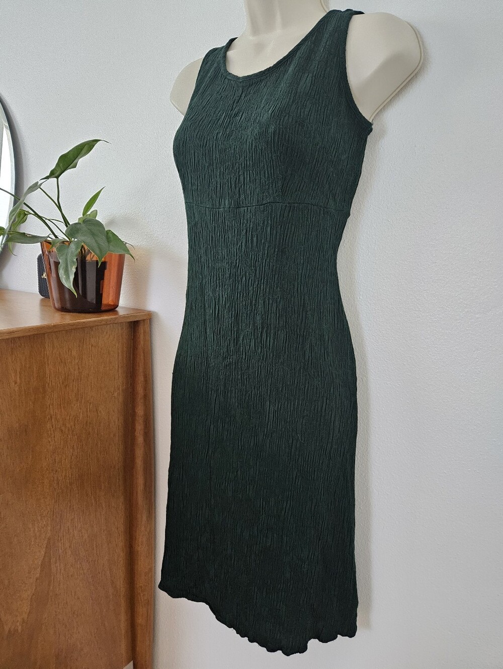 vintage embroider 90s y2k cottage grunge boho urban indie hippie midi dress - Picture 2 of 7
